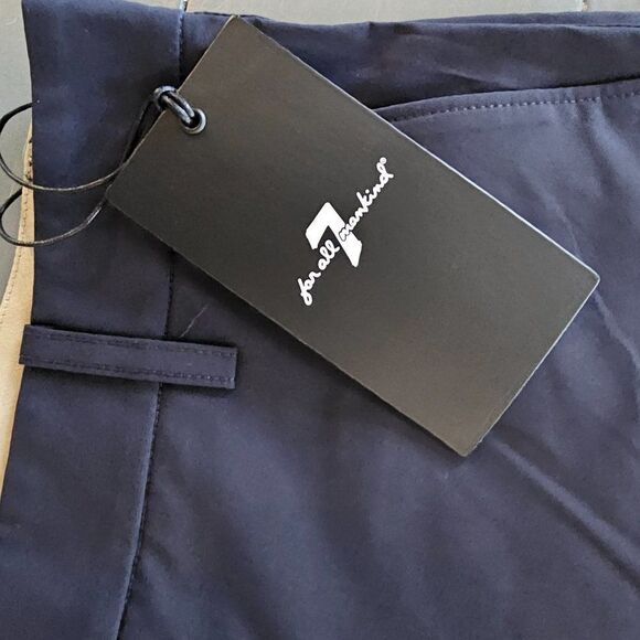 7 For All Mankind Men's Navy Flat Front Regular Fit Chino Shorts Size 28 - Picture 6 of 6